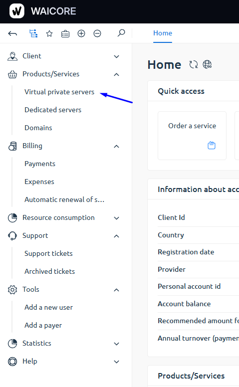 Server section