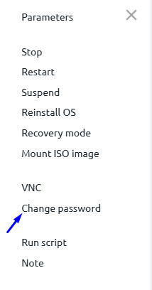 Change password option