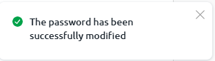 Password changed